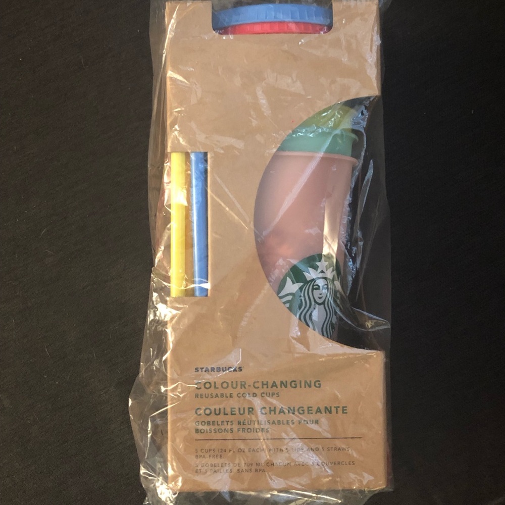Brand New 5 Pack of Starbucks Color Changing Cups